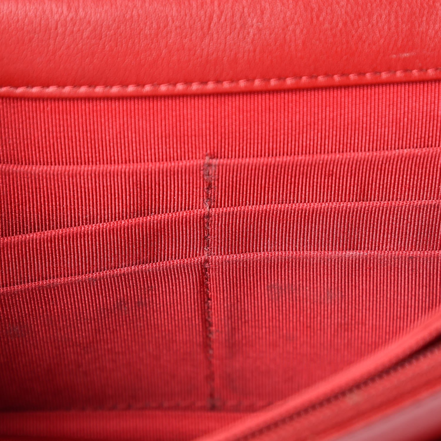 Chanel Patent Quilted Wallet On Chain WOC Red 9 of 12