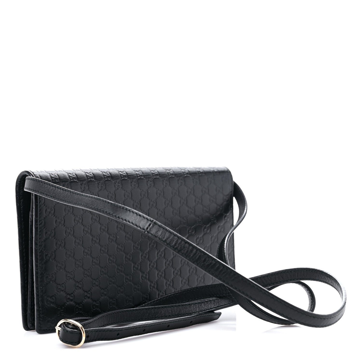 Gucci Microguccissima Crossbody Wallet Black 3 of 11