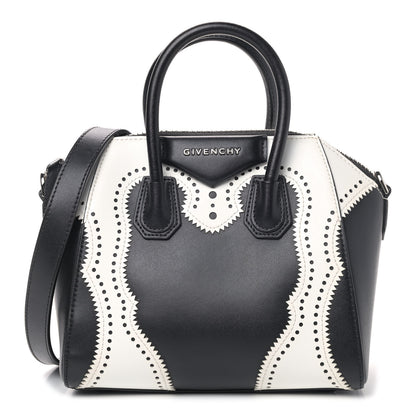 Givenchy Calfskin Brogue Mini Antigona Black White 1 of 4