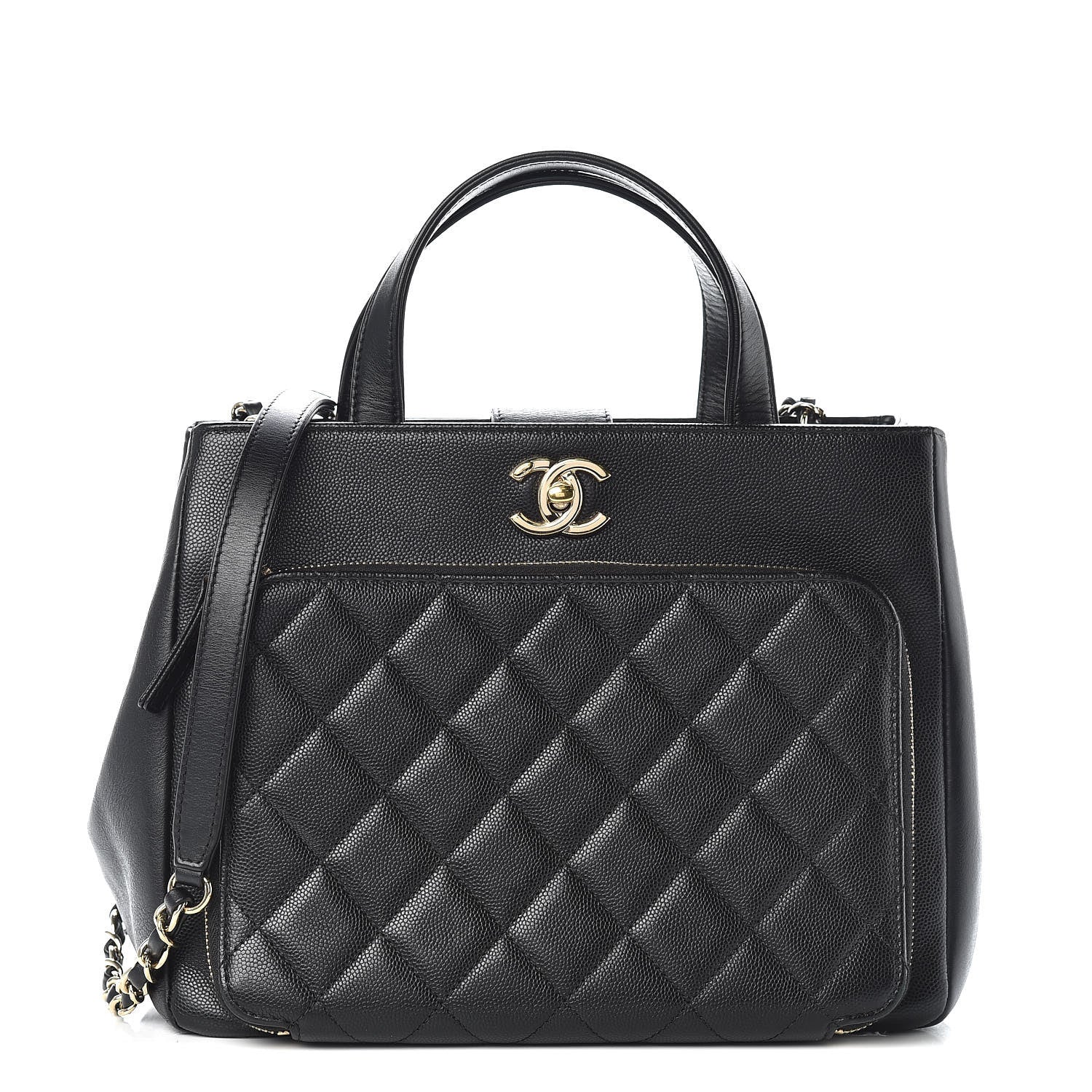 Chanel Caviar Quilted Small Business Affinity Shopping Bag Black 1 of 10