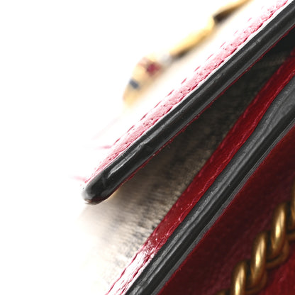 Gucci GG Supreme Monogram Web Queen Margaret Chain Wallet Red 10 of 11
