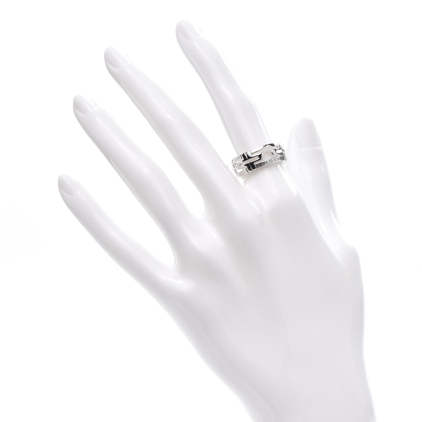 18K White Gold Parentesi Band Ring 51 5.75