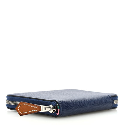 Hermes Epsom Silk'In Compact Wallet Bleu Saphir 4 of 6