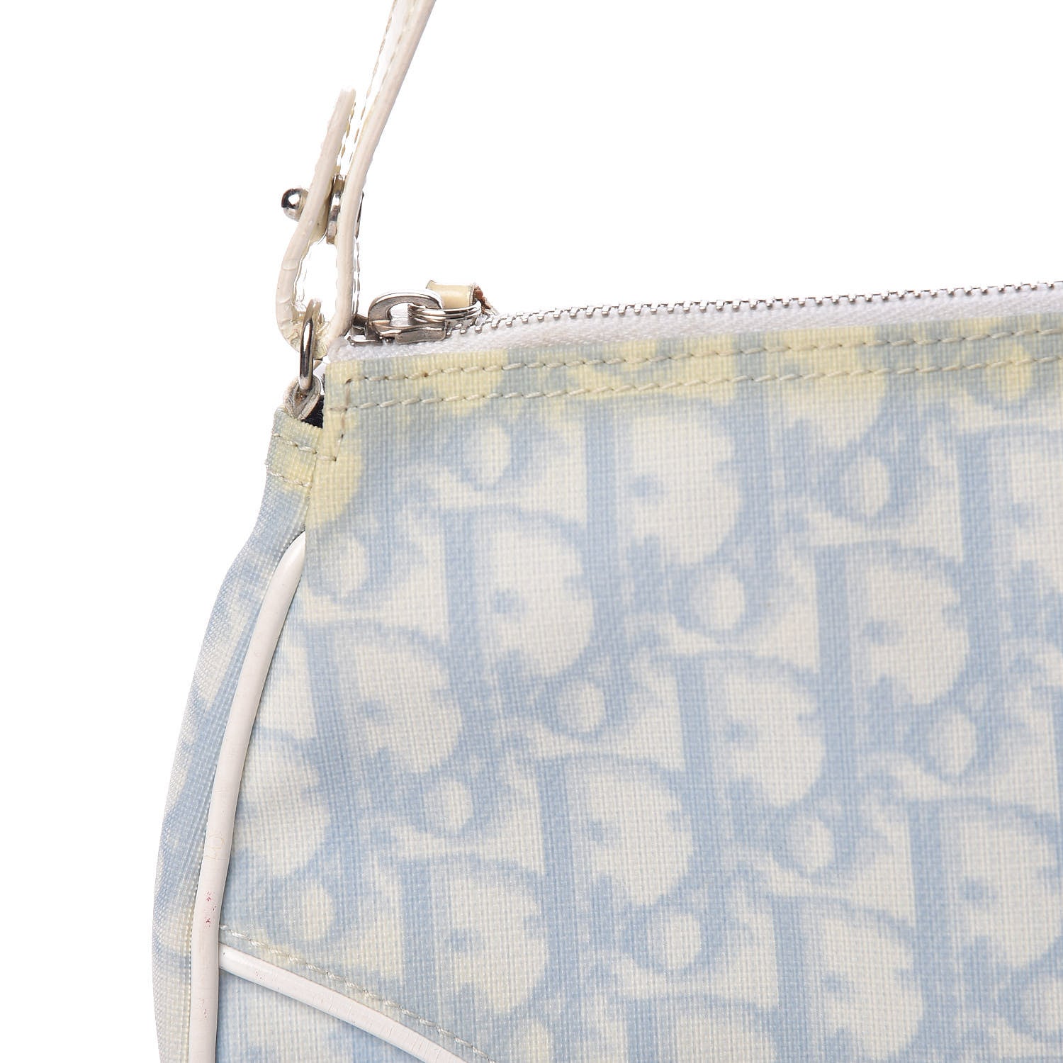 Christian Dior Monogram Mini Saddle Pochette Blue 8 of 13