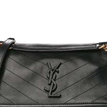 Saint Laurent Lambskin Matelasse Monogram Medium Niki Chain Satchel Black 15 of 33