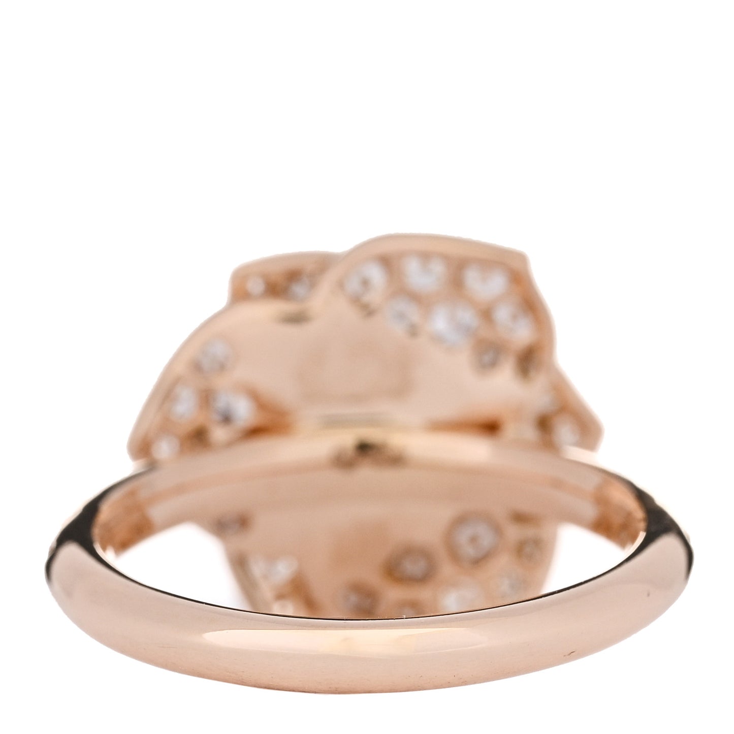 18K Rose Gold Diamond Rose Ring 52 6