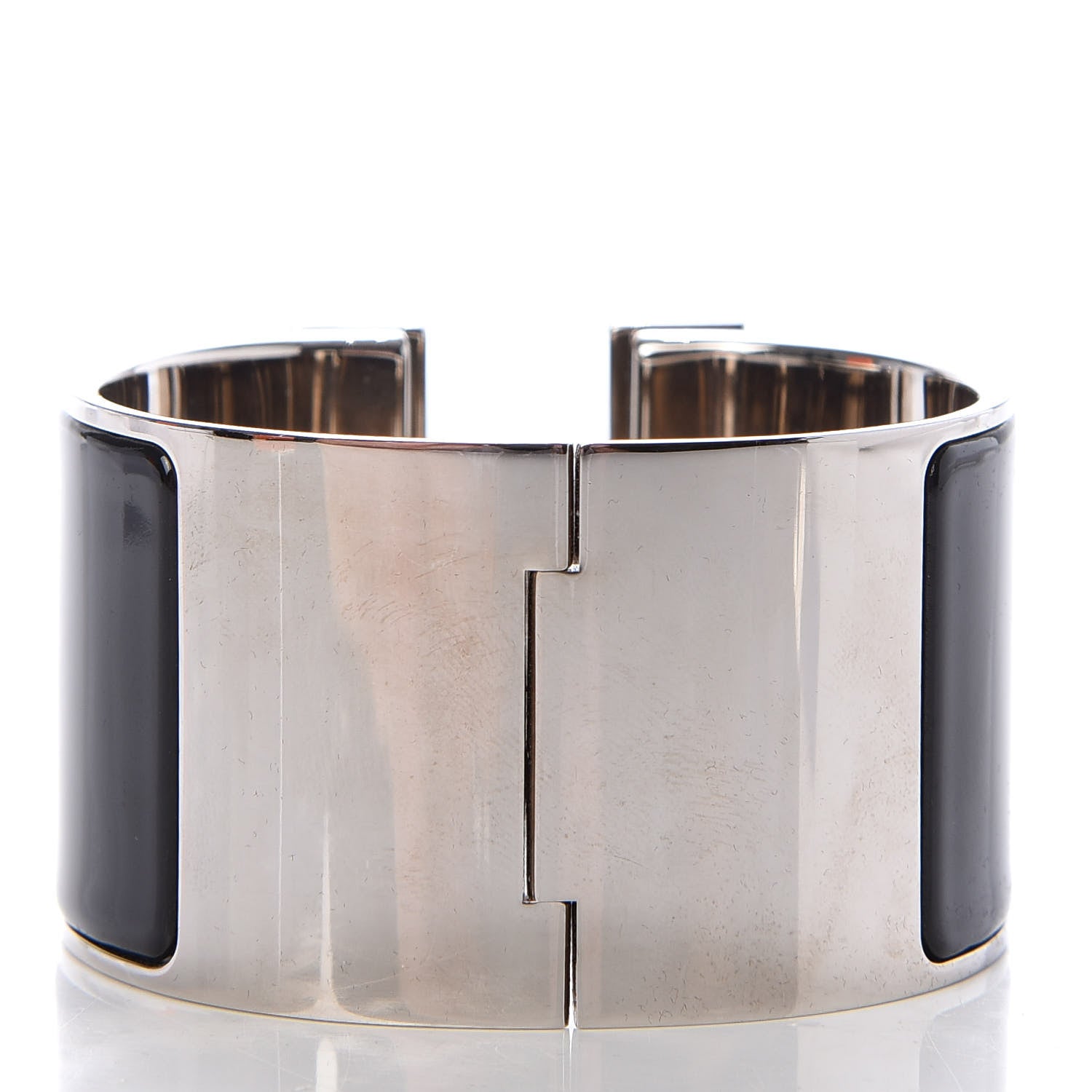 Hermes Enamel Extra Wide Clic Clac H Bracelet PM Black 3 of 5