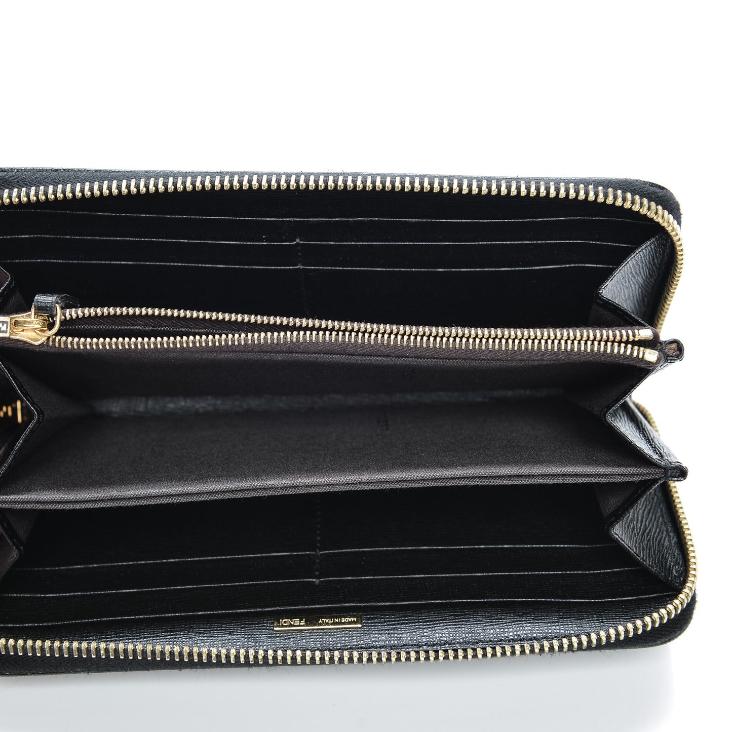 Vitello Elite Zip Around Wallet Black