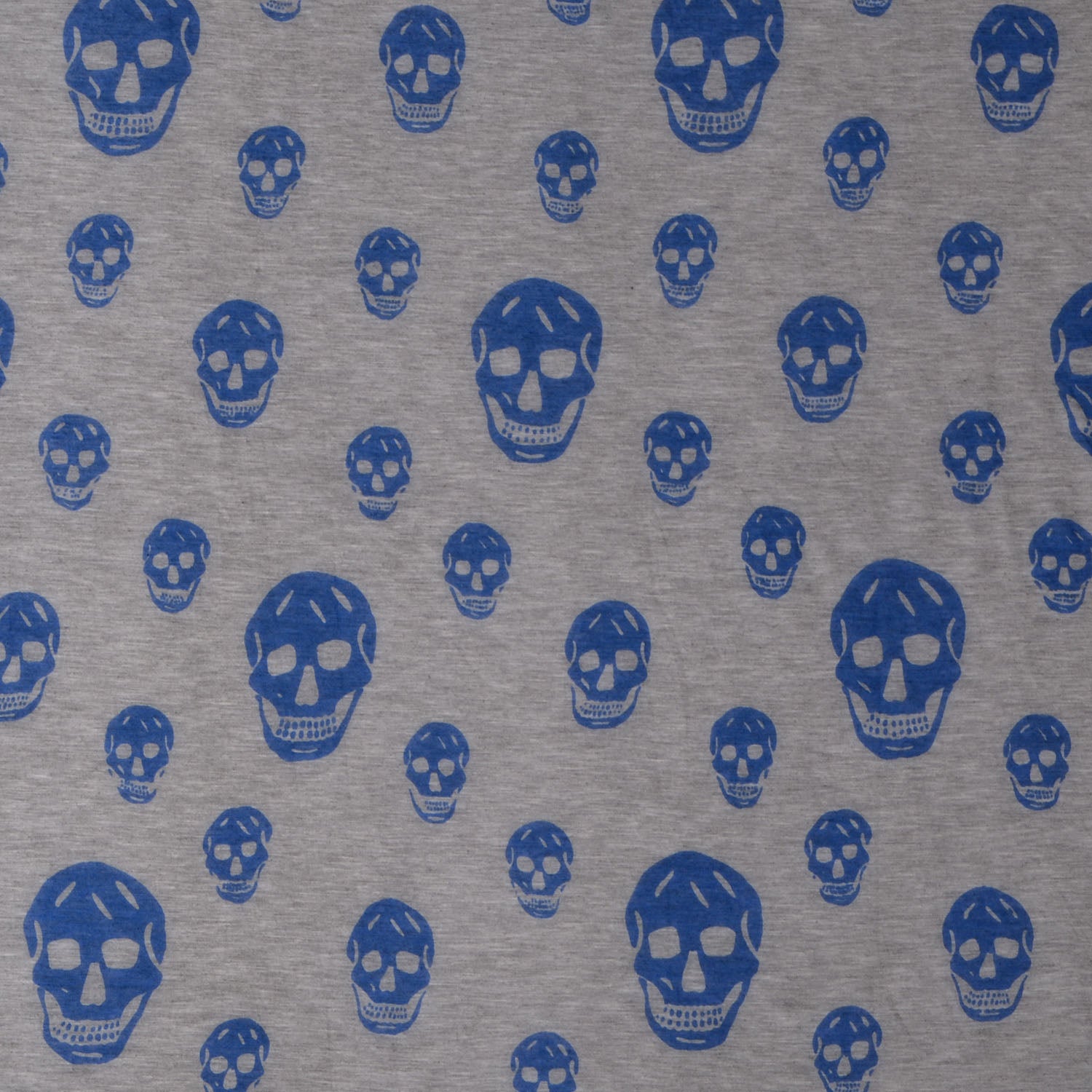 Alexander McQueen Modal Skull Scarf Grey Blue 1 of 7