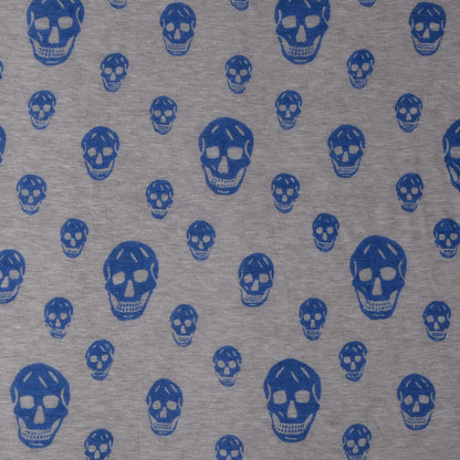 Alexander McQueen Modal Skull Scarf Grey Blue 1 of 7