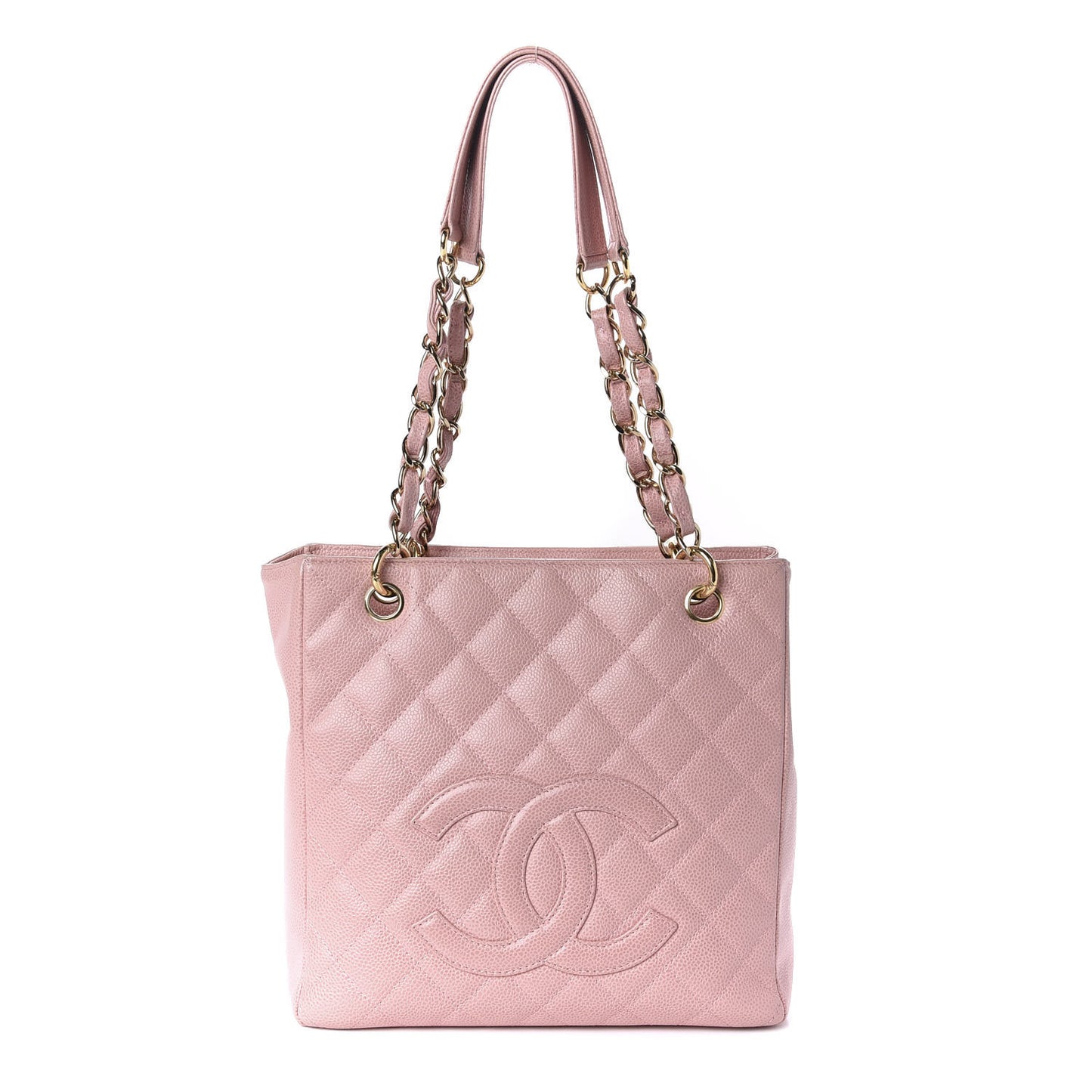 Caviar Quilted Petit Shopping Tote PST Pink