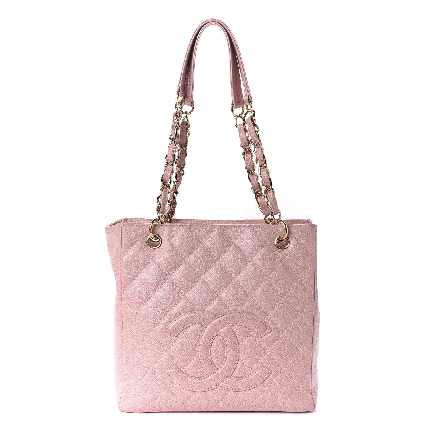 Chanel Caviar Quilted Petit Shopping Tote PST Pink 1 of 10
