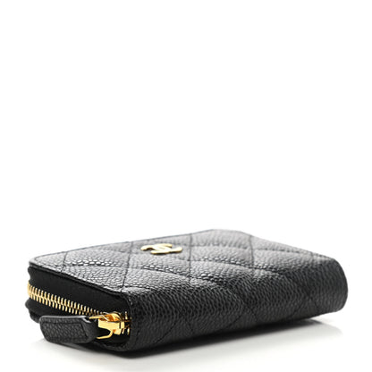 Chanel Caviar Quilted Zip Coin Purse Black 4 of 7
