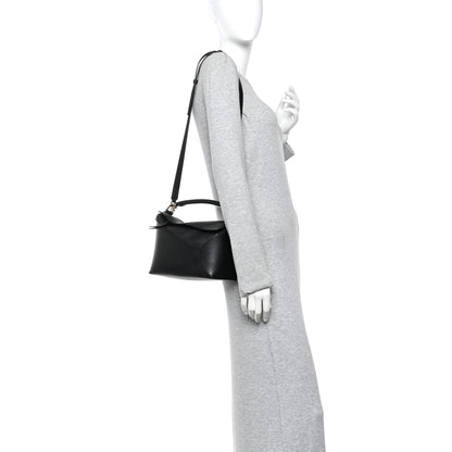 Loewe Calfskin Small Puzzle Edge Bag Black 2 of 10