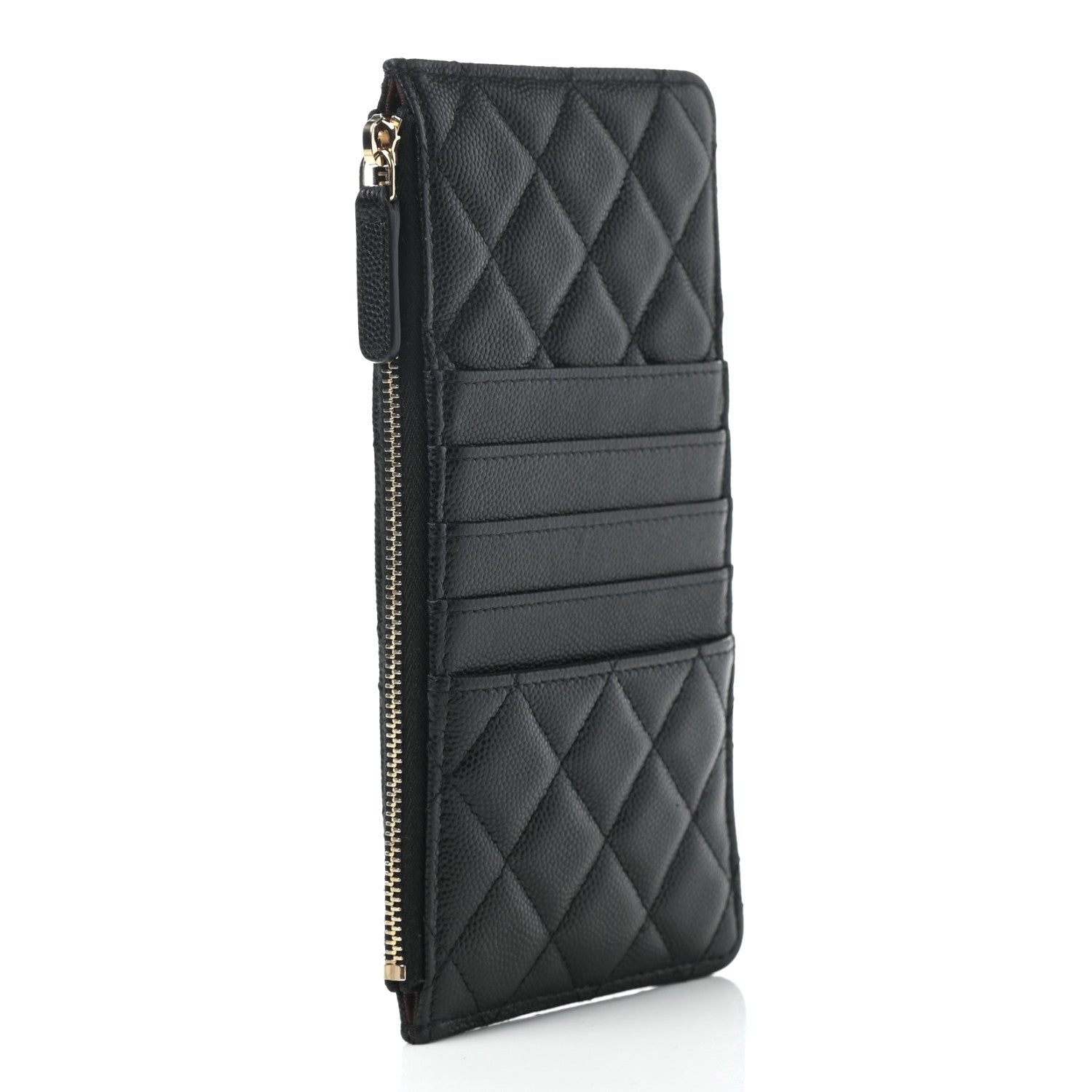 Chanel Caviar Quilted Classic Flat Wallet Pouch Black 3 of 8