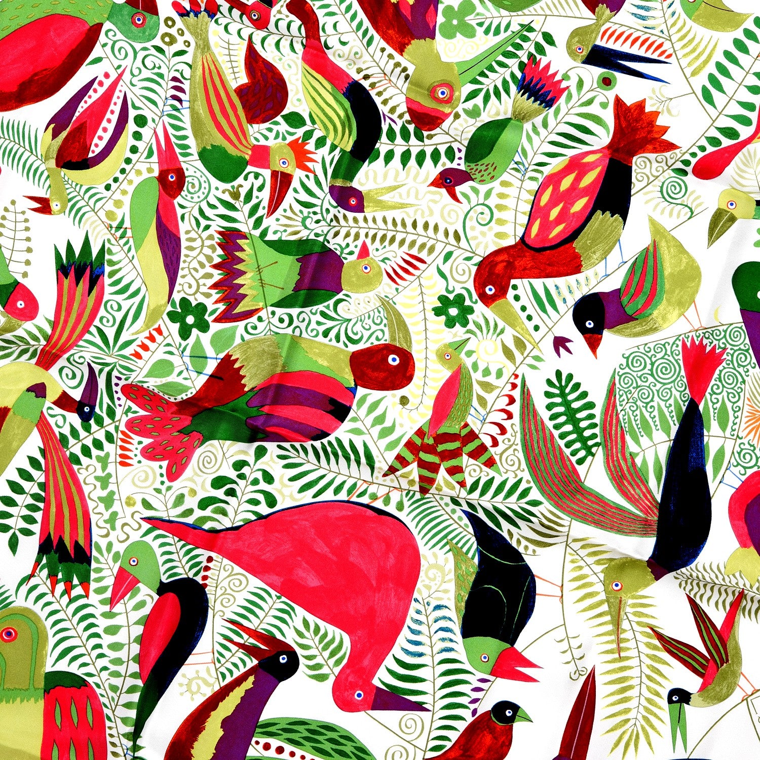 Hermes Silk Le Bal Des Oiseaux Scarf 90 3 of 7