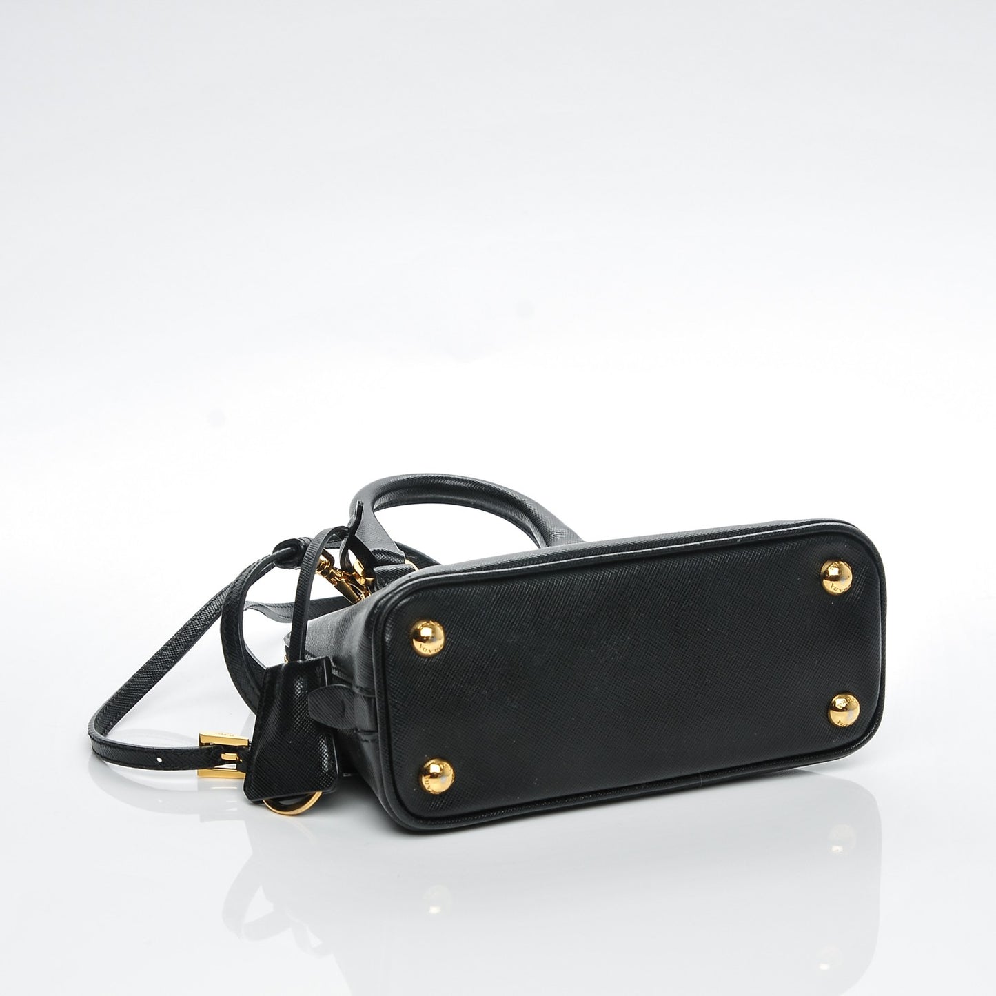 Saffiano Lux Mini Promenade Tote Black