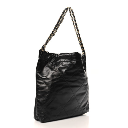 Chanel Shiny Calfskin Quilted Small Chanel 22 Black 4 of 11