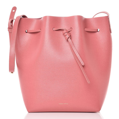 Mansur Gavriel Saffiano Bucket Bag Blush 3 of 12