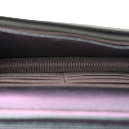Chanel Iridescent Goatskin Quilted Wallet On Chain WOC Purple 5 of 12