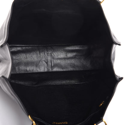 Chanel Lambskin CC Tote Black 5 of 12
