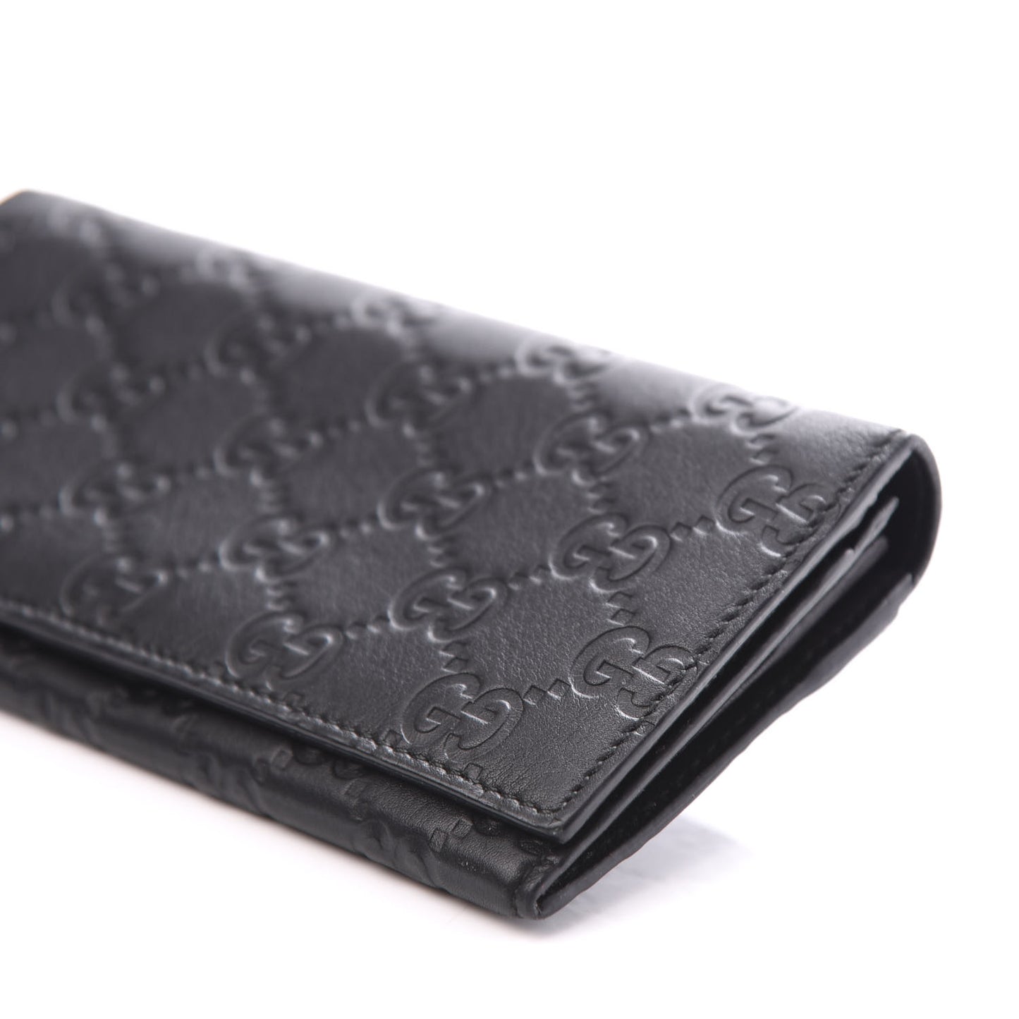 Guccissima Continental Flap Wallet Black