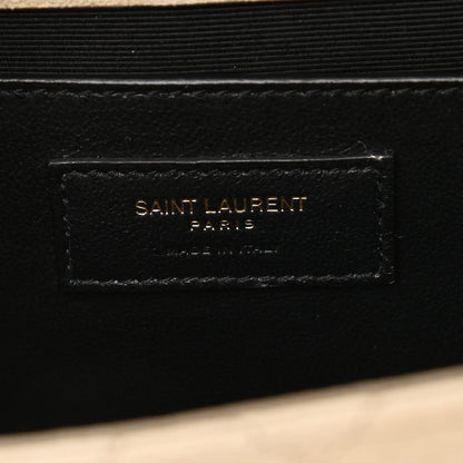 Saint Laurent Suede Mixed Matelasse Triquilt Medium Monogram Envelope Satchel Sea Salt 5 of 8