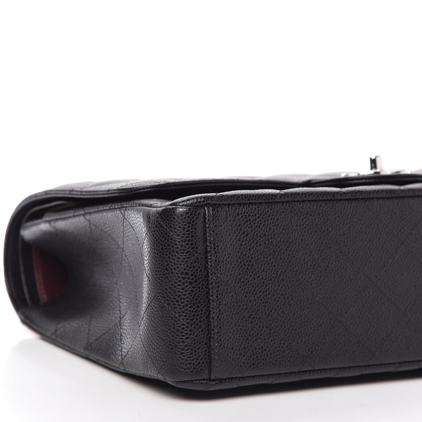 Caviar Quilted Maxi Double Flap Black