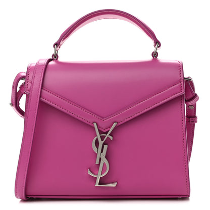 Saint Laurent Calfskin Mini Classic Monogram Cassandra Top Handle Bag Electric Fuchsia 1 of 10