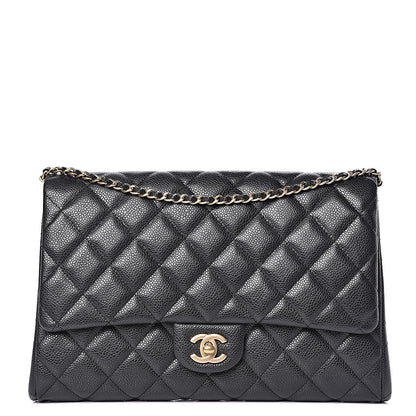 Chanel Caviar Quilted Clutch With Chain Flap Dark Grey 2 of 17