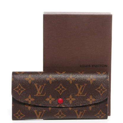 Louis Vuitton Monogram Emilie Wallet Red 5 of 8
