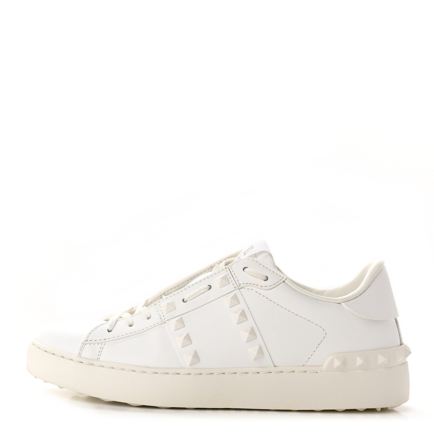 Valentino Garavani Calfskin Rockstud Untitled Open Sneakers 37 White 1 of 15