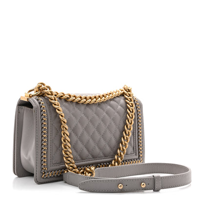 Chanel Caviar Quilted Chain Around Medium Boy Flap Grey 3 of 15
