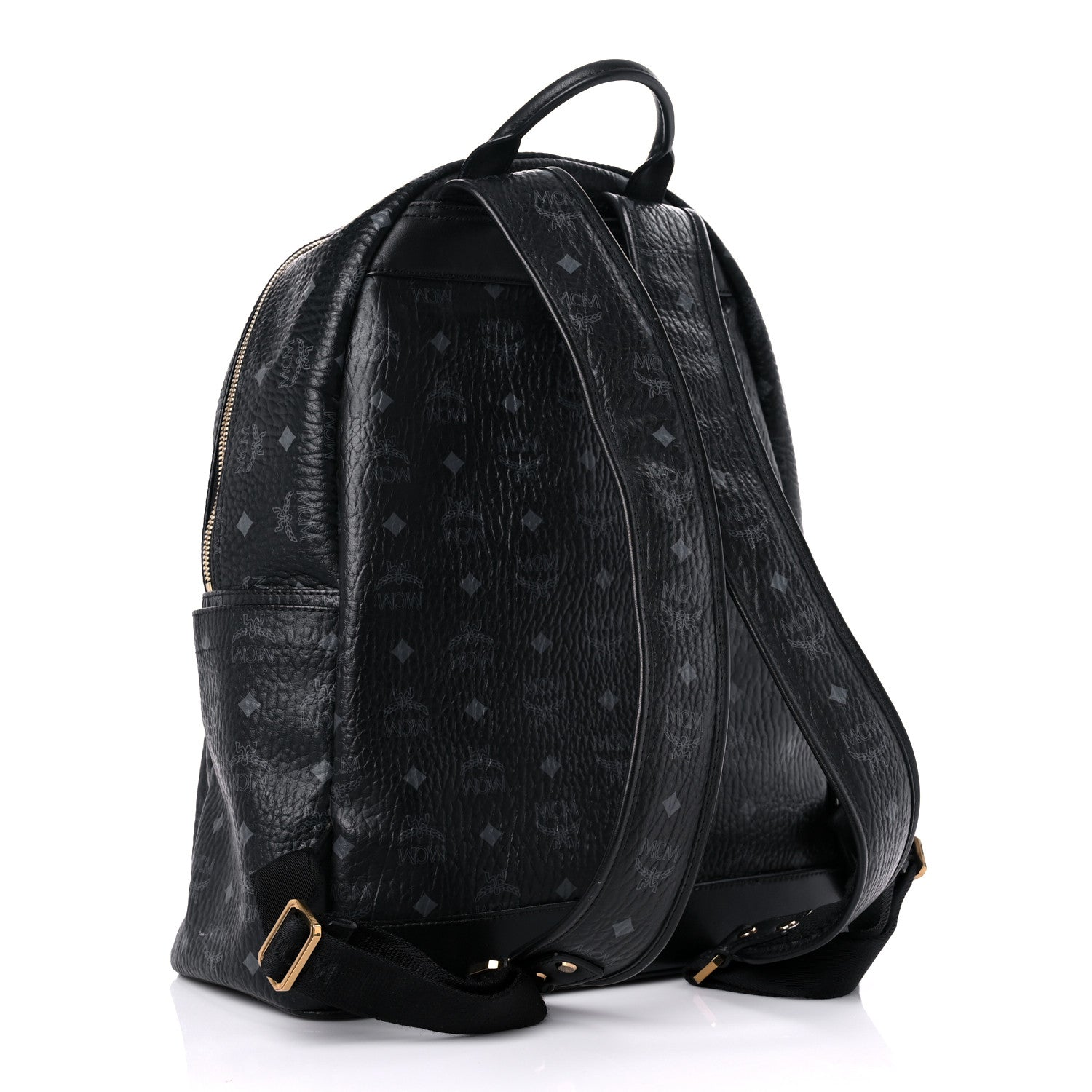 MCM Visetos Studded Medium Stark M Backpack Black 3 of 21