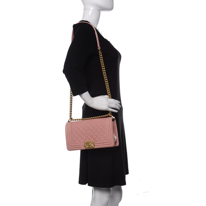 Chanel Caviar Quilted Medium Boy Flap Pink 2 of 10