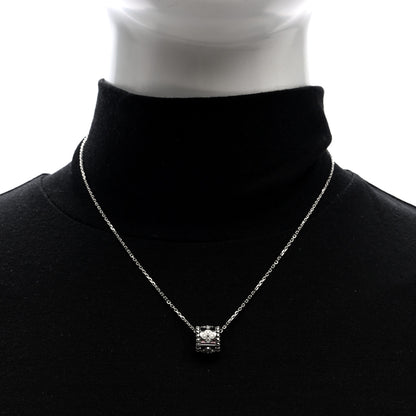 Van Cleef & Arpels 18K White Gold Diamond Small Perlee Clovers Pendant Necklace 2 of 4