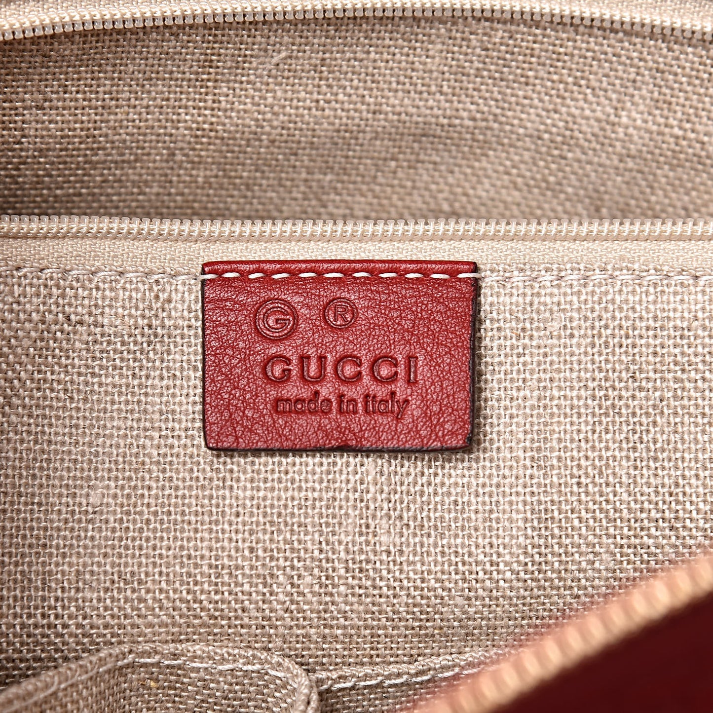 Soft Microguccissima Medium Zippered Satchel Rosso