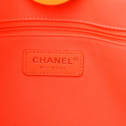 Chanel Mixed Fibers Small Deauville Tote Yellow Orange 6 of 12