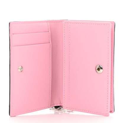 Christian Dior Lambskin Cannage Bi-Color Small Lady Dior Flap Card Holder Black Pink 5 of 8