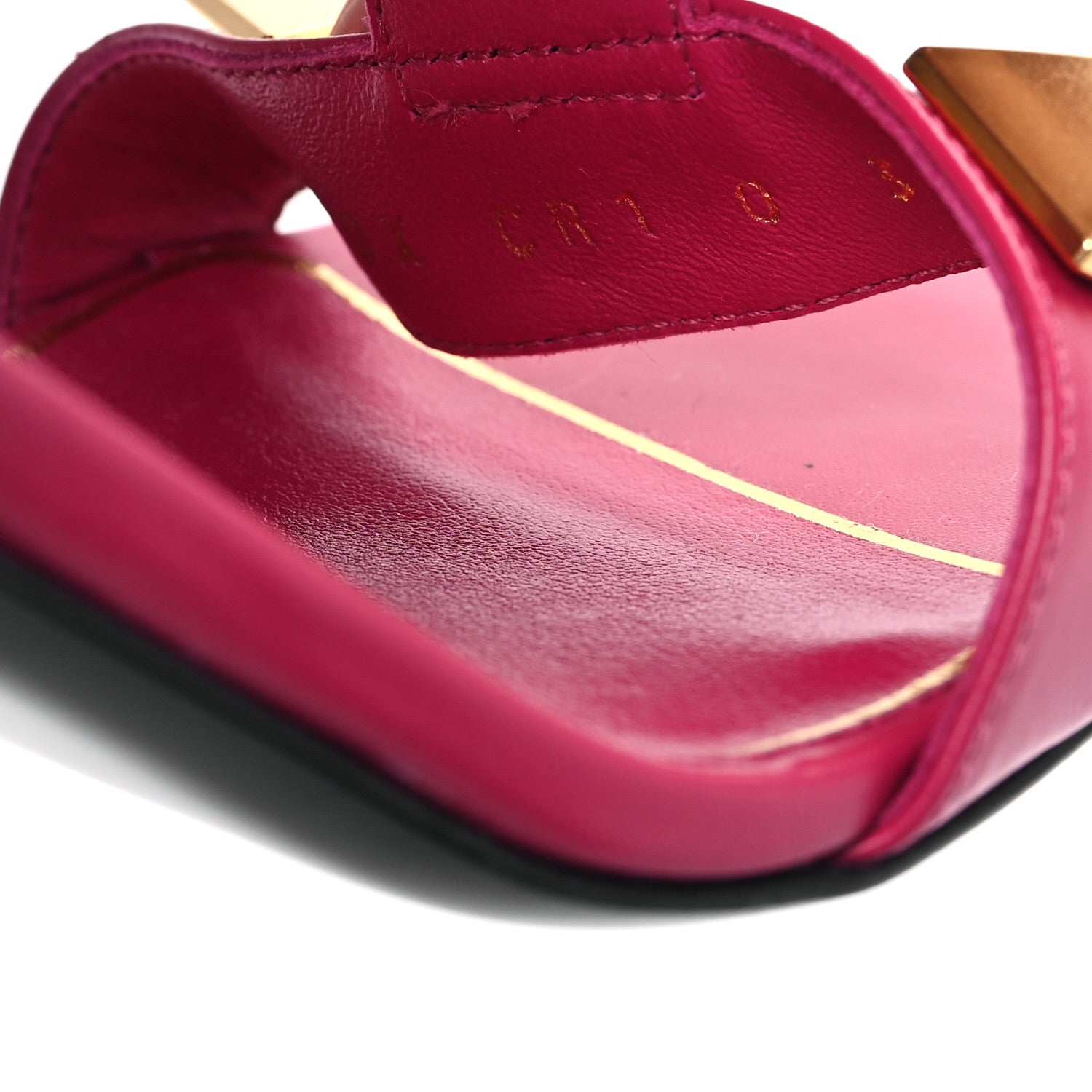 Valentino Garavani Calfskin Roman Stud T-Strap 90mm Sandals 38 Blossom 10 of 11