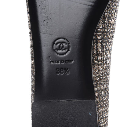 Chanel Fantasy Tweed CC Mocassin Loafers 38.5 Pink Black 6 of 11