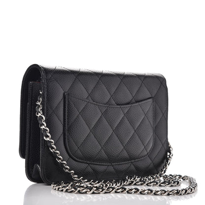 Chanel Caviar Quilted Wallet On Chain WOC Black 3 of 9