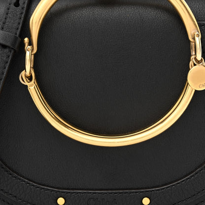 Chloe Calfskin Suede Small Nile Bracelet Bag Black 8 of 10