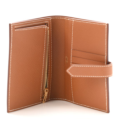 Hermes Epsom Bearn Compact Wallet Gold 5 of 9