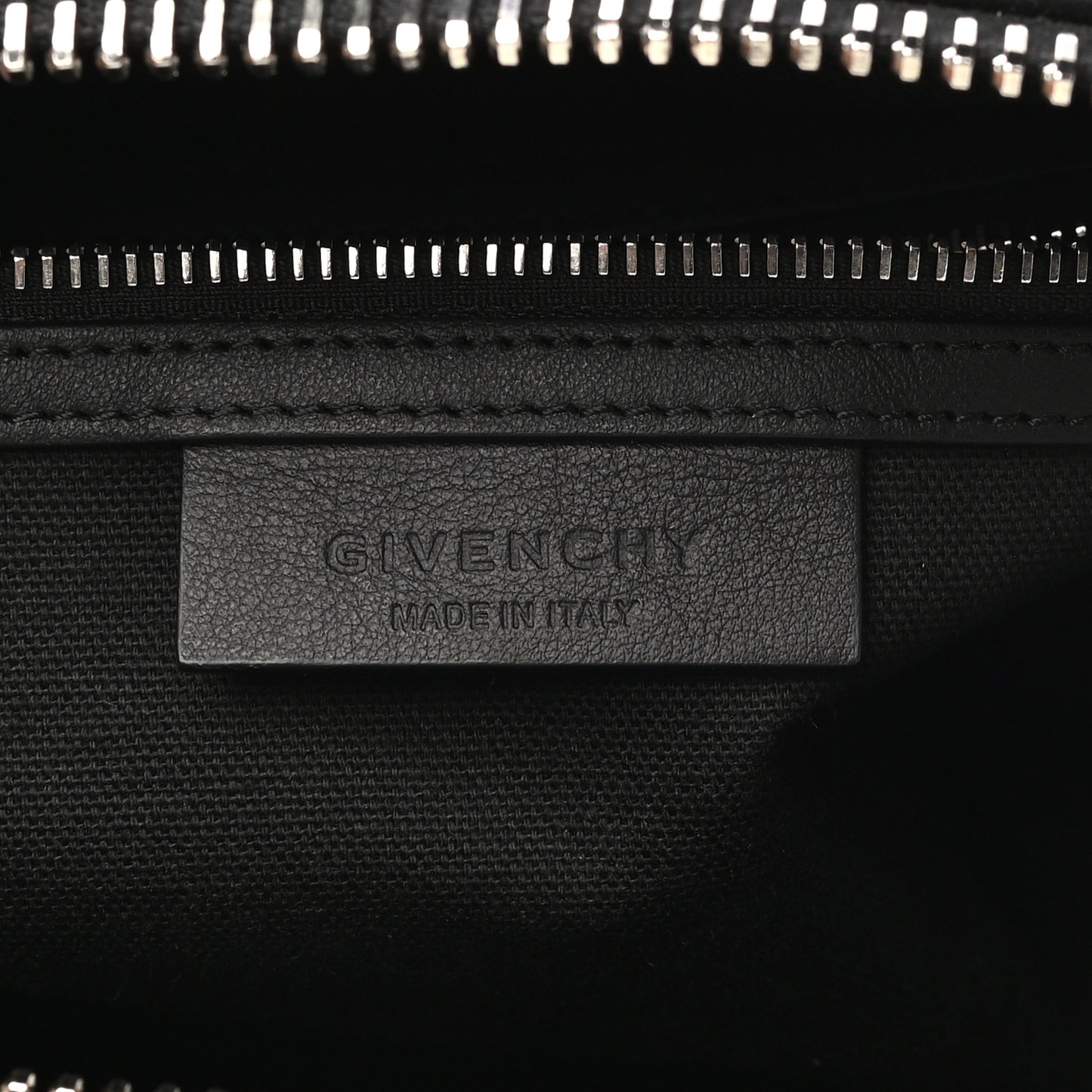 Calfskin Suede Small Studded Chevron Antigona Black