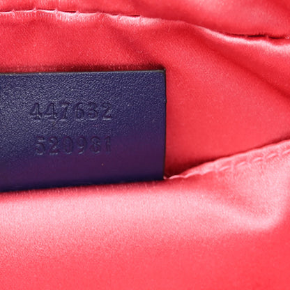 Gucci Velvet Matelasse Small GG Marmont Chain Shoulder Bag Cobalt 7 of 11