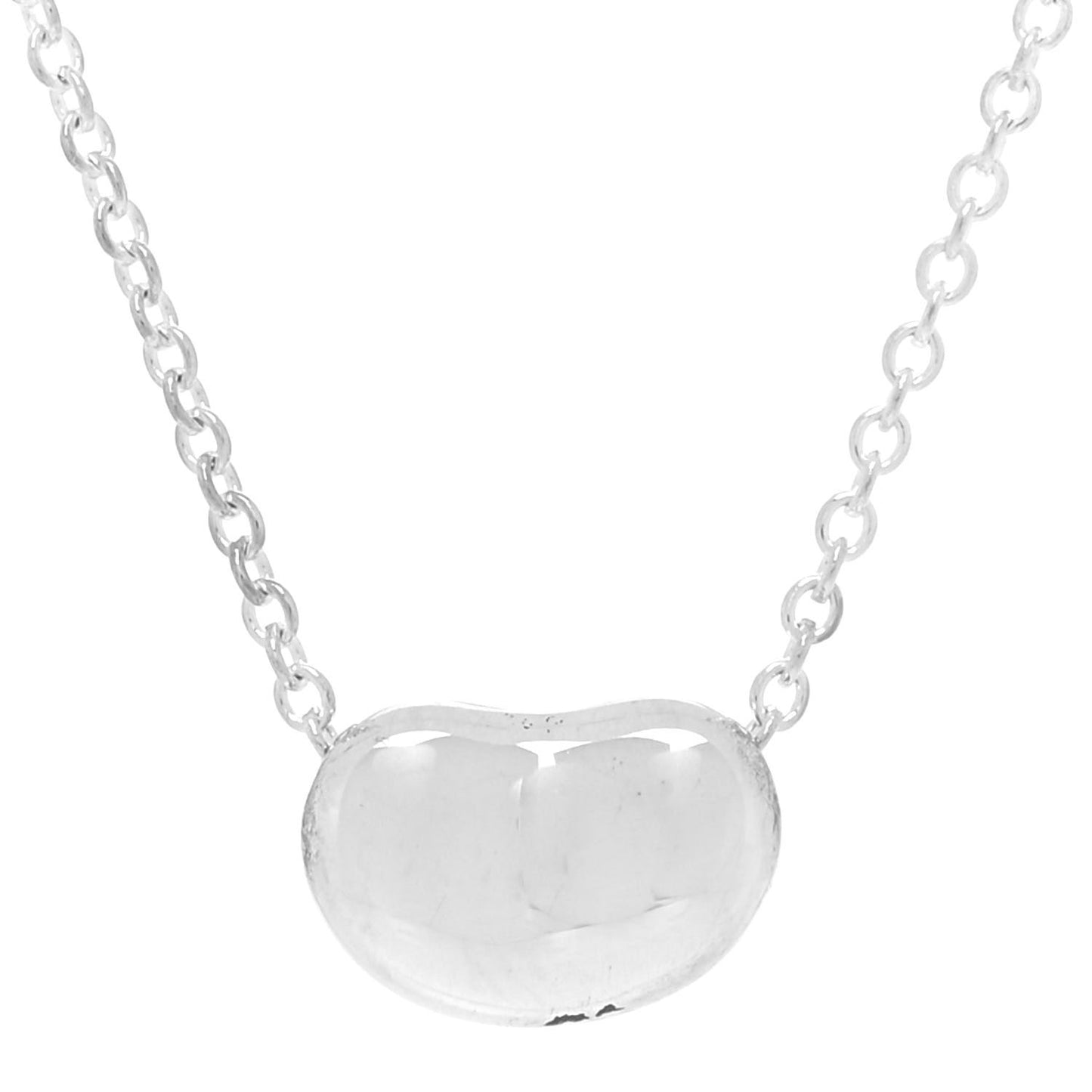 Sterling Silver 9mm Elsa Peretti Bean Pendant Necklace