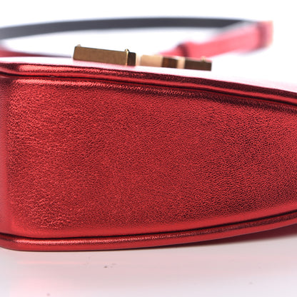 Saint Laurent Metallic Calfskin Heart Monogram Crossbody Black Rouge 9 of 9