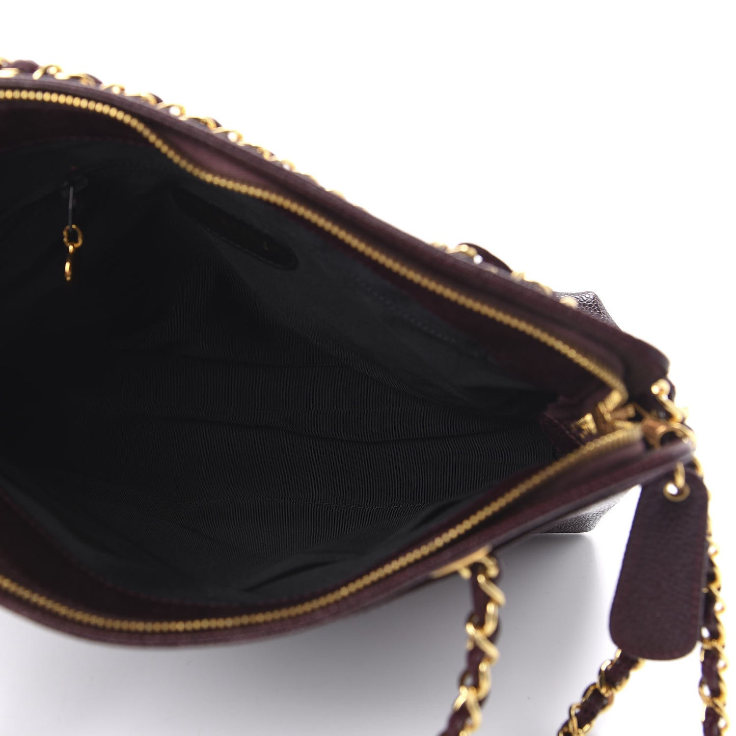 Caviar Shoulder Bag Burgundy