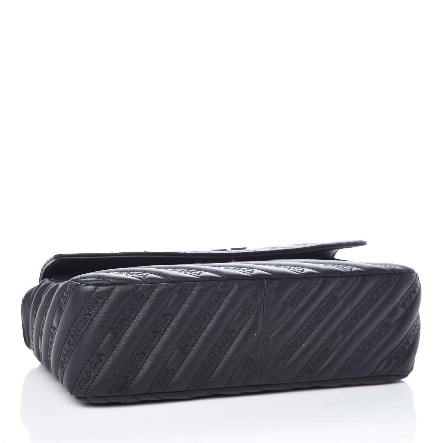 Calfskin Logo Matelasse M BB Chain Shoulder Bag Black